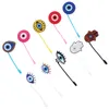 Bicchieri usa e getta Cannucce 10 pezzi Tappi in PVC Copri punte Tappo antipolvere Copri protezione Evil Eye Topper Riutilizzabile