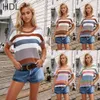 Temu Womens Rainbow Stripe Short Short Knitwear Copiccia