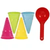 Water Sand Play Fun Ice Cream Toys Beach Toy Kids Scoop Cone Mold Set Plastic Molds Pretend Sandbox Summer Cup Castle 240403