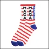 Party Favor Trump 2024 Chaussettes Make America Again Bas pour Adts Femmes Hommes Coton Sports Drop Livraison Maison Jardin Fournitures de fête CPA4616 0402