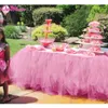Table Skirt 10pcs Desk Tableware Tulle TUTU Wedding Party Decor Baby Shower Birthday Christmas Decoration For Home