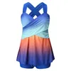 Costumi da bagno da donna 2024 Nuoto Tankinis Set Moda Monokini Beach Wear Costume da bagno a due pezzi Estate Stampa 3d
