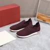 Chaussures décontractées en cachemire de couleur unie pour hommes et femmes, tricotées, un pied, sport, course à pied