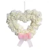 Decorative Flowers Flower Wreath Heart Garland For Valentines Day Door Hanging Wedding Party Scene Decoration Ornament