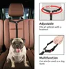 Cão coleiras cinto de segurança ajustável durável carro reflexivo elástico náilon bungee conectar arnês no veículo cinta de viagem leva