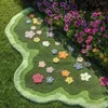 Carpets Modern Wavy Shape Floral Bedroom Tufted Carpet Pile Sofa Rug Non Slip Floor Mats Bedside Footrest Garden Style Practical