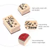 Storage Bottles 2 Pcs Christmas Snowflake Stamp Toys For Kids Scrapbook Seal Delicate Wood Children Stamper