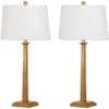 SAFAVIEH Lighting Collection Andino Gold 32-inch Table Lamp Set of 2 - Perfect for Bedroom, Living Room, Home Office - Includes LED Bulbs