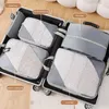 Förvaringspåsar Packing Cube Set stora kapacitetsbagage reser kuber arrangör för resväskor tillbehör