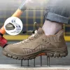 Stivali Diansen Safety Shoes Men Boots Women Steel Toe Cap Sport Snekers Antipunctur Leggero Eustraggio Industriale Resistente alla qualità