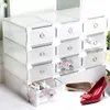 2024 Foldable Plastic Storage Box Thicken Crate Clothes Shoes Drawers Clear Storage Organizer for Home Save Space Accessories