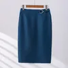 Naviu printemps été mode femmes genou longueur jupe élégante de haute qualité tempérament formel bureau bas courts 240321