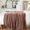 Blankets Home Boho Throw Blanket For Couch Sofa Bed Farmhouse Cottage Decor Soft Warm Cozy Knit With Tassels Durable Easy To Use