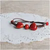 Bracelets de charme 10pcs bracelet en céramique ethnique réglable perles colorées artisanales accessoires de mode d'été livraison directe bijoux Dhmkg