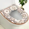 Housses de siège de toilette, couverture chaude d'hiver, tapis de fermeture lavable, accessoires de salle de bain, coussin doux en molleton de corail, coussin universel