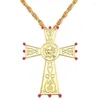 Pendant Necklaces 2024 Cross Pendants Orthodox Church Necklace Religious Jesus Hiphop Franco Pendent Chain Vintage Jewelry Gift For Men