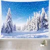 Wandteppiche Weihnachten Tapisserie Po Hintergrund Baum und Kamin Innendekoration Jahr Kiosk Home Teppich