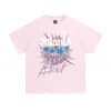 SP5DDER SPIDER Web Foam Drukowane krótkie rękawie 2024 Spring/lato Nowa para mody T-shirt