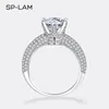 Big Ring Silver 925 Women Engagement Wedding Luxury Lab Diamond Finger Solitaire Rings Gift for Girls 240402