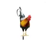 Garden Decorations 2 Pcs Acrylic Rooster Lawn Stakes Outdoor Animal Chicken Statues