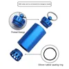 Storage Bottles Waterproof Case Aluminum Alloy Container Bottle Keychain Holder Mini Tablet