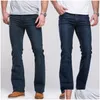 Jeans de jeans Corte de botas ligeiramente leves fit Blue Black Designer clássico masculino de jeans de jeans de entrega de roupas de vestuário dhciq