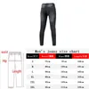 Męskie dżinsy cztery pory roku Slim Pencil Spodnie obrzeża farba natryskowa druk splatanie splicing moda dżins