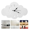 Horloges murales Cloud pratique décorer le bureau de décoration en bois de chambre à coucher silencieuse