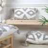 Pillow Home Decor Grey White Cover 45x45cm/30x50cm Tassels Tufted For Sofa Bed Chair Bench Living Room