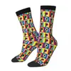 Chaussettes pour hommes Hip Hop rétro Art fou unisexe chien Style de rue motif imprimé nouveauté équipage chaussette garçons cadeau