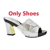 Dress Shoes Set Italy Women Summer Sandalias Rasteiras Femininas 2024Super High (8cm-up) Nigerian And Matching Bags Square Heel