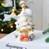 Butelki do przechowywania ceramiczne świąteczne stół DIY Top Ornament Tree Paint Sign Desktop Figurine Gift