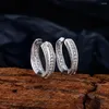 Dangle Earrings Zhenchengda 2024 Mobius Women's S925 Pure Silver Micro Set Full Diamond