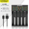 LiitoKala Lii-402 18650 3.7V 3.2V LiFePO4 3.85V 26650 20700 14500 21700 25500 1.2V NiMH Lithium Rechargeable Battery Charger