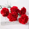 Fleurs décoratives 1/5 pièces fleur artificielle soie Carnationr plante faux décor à la maison fête de mariage
