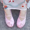 Buty do chodzenia vintage haftowane płócienne taniec narodowy Flats panie wygodne chińskie dziewczęta tubylcy Dziecko Hanfu tradycyjne