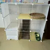 Cages de transport pour chats, Cage d'extérieur, Villa de luxe, cadre d'escalade, fournitures d'intérieur, espace libre surdimensionné pour chien à trois couches