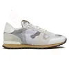 Mode lyxiga mens designer casual skor rockrunner kamouflage militär grön mesh tyg pastell grå marin nappa läderplattform sneakers män rockrunners