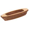 Trädgårdsdekorationer Micro Landscape Boat Wood Model Home Decor Supplies Crafts Desktop Trähantverkskontor