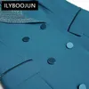 Women's Trench Coats ILYBOOJUN Fashion Designer Long Windbreaker Coat Sleeve Turn-down Collar Rivet Belt Double Breasted