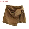 Gold Purple Knot Mini Short Skirts Shining Grey Sexy Split Streetwear Night Street Look Vintage Red Woman Green Female 1165241 240321