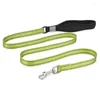 Dog Collars Leash Reflective Ribbon Nylon Walking Training Leads Running Pet Collar Accessories For Middle Big