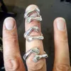 Anéis de cluster criativo amor abraço aberto para homens mulheres duas mãos abraço dedo redimensionável na moda jóias presentes festa de casamento banda