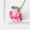 Decorative Flowers Gift Handmade Knitted Woolen Colorful Rose Branch Home Decoration Holiday Quantity 10 Branches