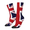 Chaussettes pour hommes Union Jack drapeau du royaume-uni hommes femmes équipage unisexe Cool royaume-uni britannique printemps été automne hiver robe