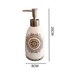 Dispenser di sapone liquido Vintage Ice Crackle Pressa in ceramica Bottiglia di disinfettante per le mani Bagno Doccia Gel Lozione Shampoo portatile