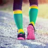 AONIJIE Compressie Sneakers Sokken Kousen Athletic Fit Hardlopen Marathon Voetbal Fietsen Verpleegkundigen Scheenspalken Sport Oudtoor Mannen 240322