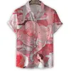 Modna czarna druk 3D Hawajska koszula mężczyzna Summer Cat Elephant Wzór krótkie rękawy Koszule Harajuku przyciska uliczna luźna bluzka 240328