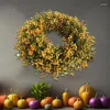 Decorative Flowers Christmas Garland Artificial Lavender Wreaths Fake Flower Front Door Wreath Hanging Plants For Decoration