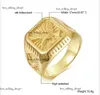 KC BALD EAGLE SIGNET RING FÖR MÄN 14K GUL GULD BIRM STAMP Bird Rings Hawk Band Jewelry Designer Champion Ring 359